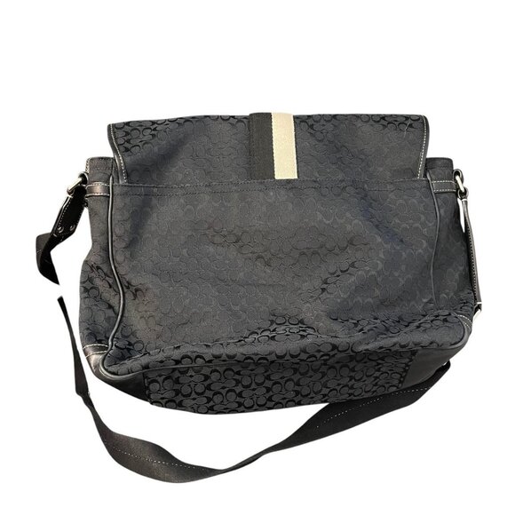 ๐ค Vintage Y2K Coach Signature Voyager Black Monogram Messenger Crossbody Bag - Picture 5 of 8
